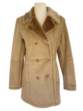Vintage Esprit Faux Suede & Shearling Coat Medium